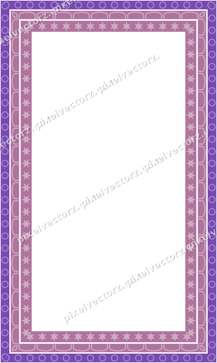Decorative picture frame border in purple and blue with ring chain
