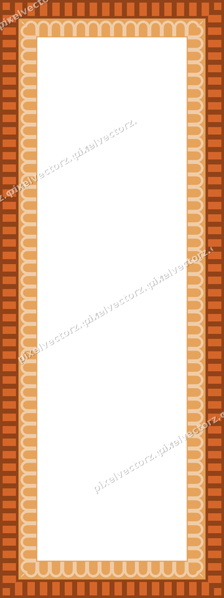 Decorative picture frame border in dark blue with arcade frieze
