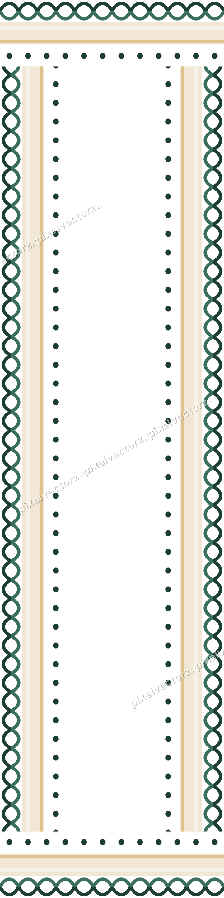 Decorative picture frame border in dark green and red with guilloche