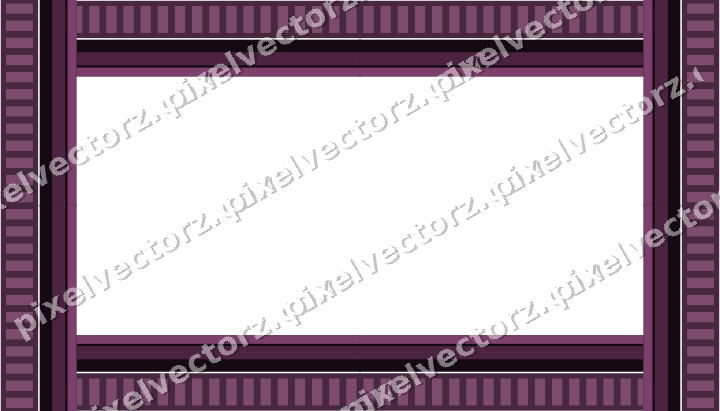 Decorative picture frame border in dark magenta and lime with dentil