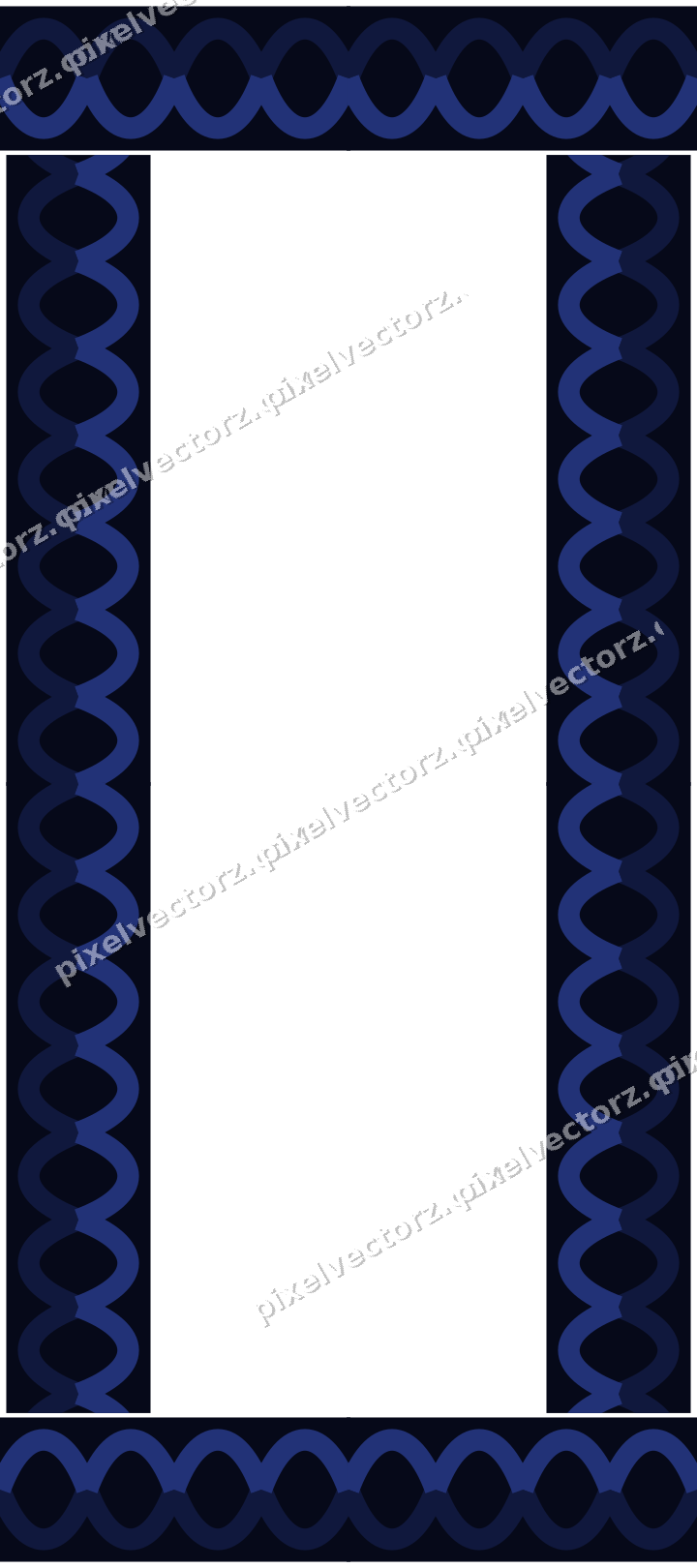 Decorative picture frame border in amber and blue with guilloche