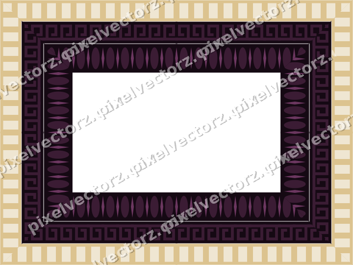 Decorative picture frame border in dark magenta with greek key