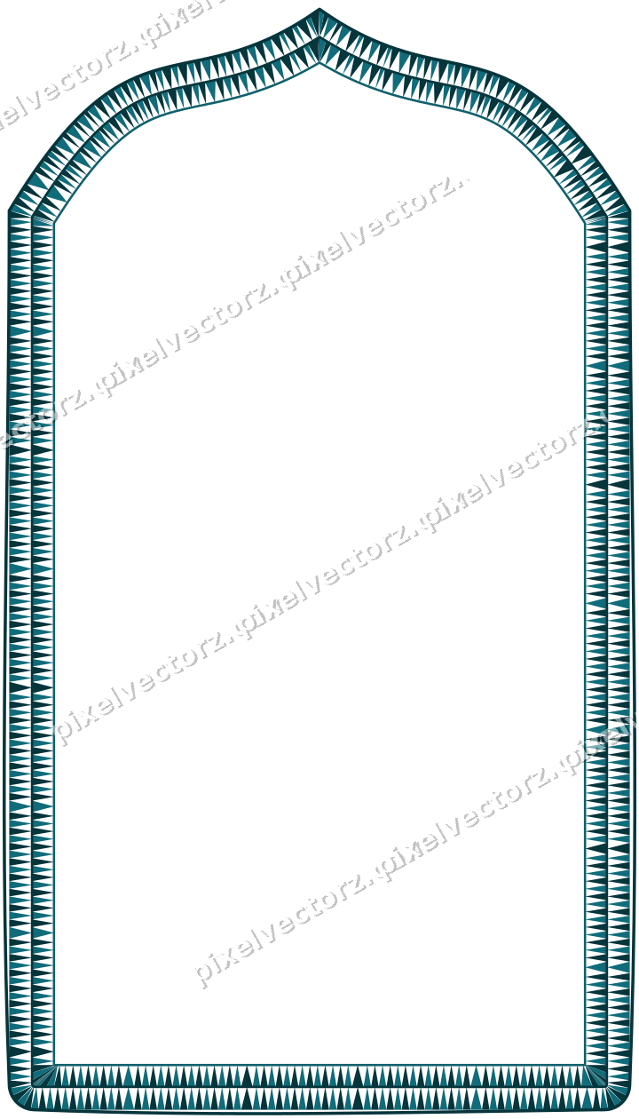 Decorative line art frame in amber and dark teal with label plaque
