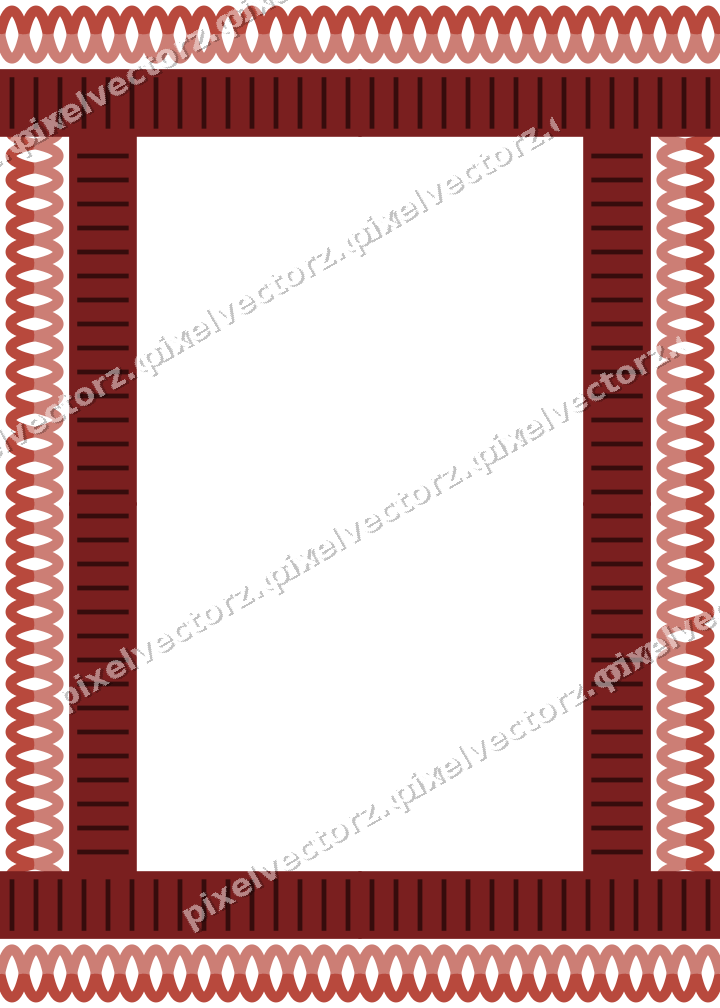 Decorative picture frame border in dark red with guilloche