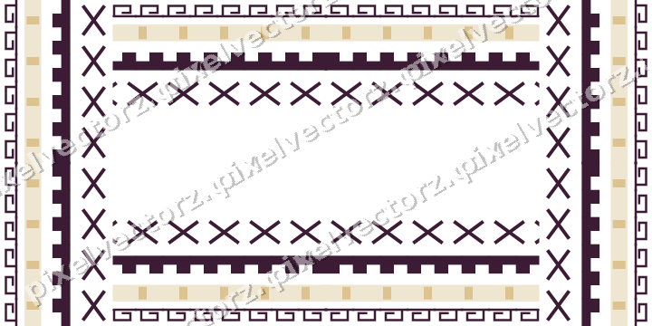 Decorative picture frame border in dark magenta with greek key
