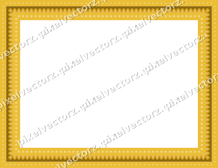 Decorative picture frame border in amber and purple with dot row