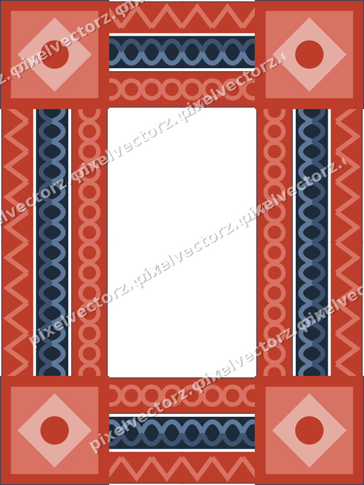 Decorative picture frame border in amber and green with guilloche