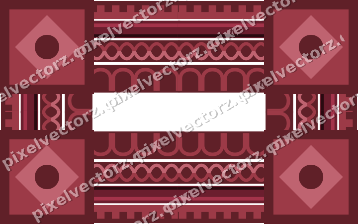 Decorative picture frame border in dark pink and red with step band