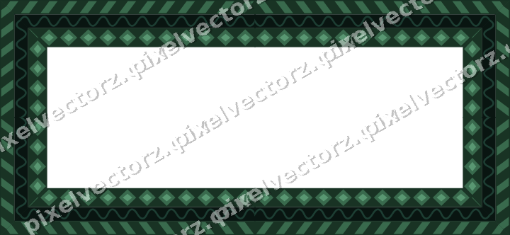 Decorative picture frame border in dark green with diagonal band