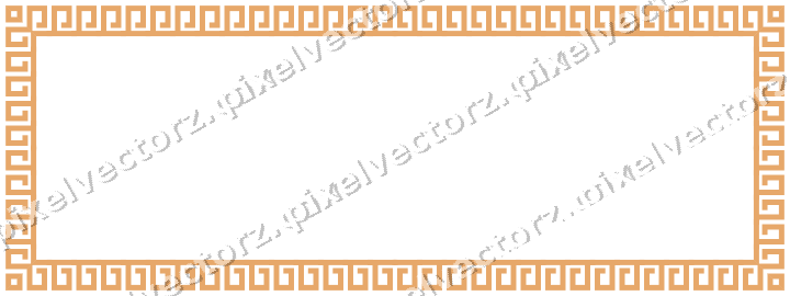 Decorative picture frame border in red and orange with greek key