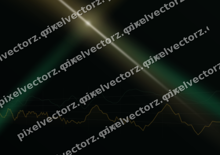 Leuchtender Neon Diagramm Hintergrund in Bernstein und Grün