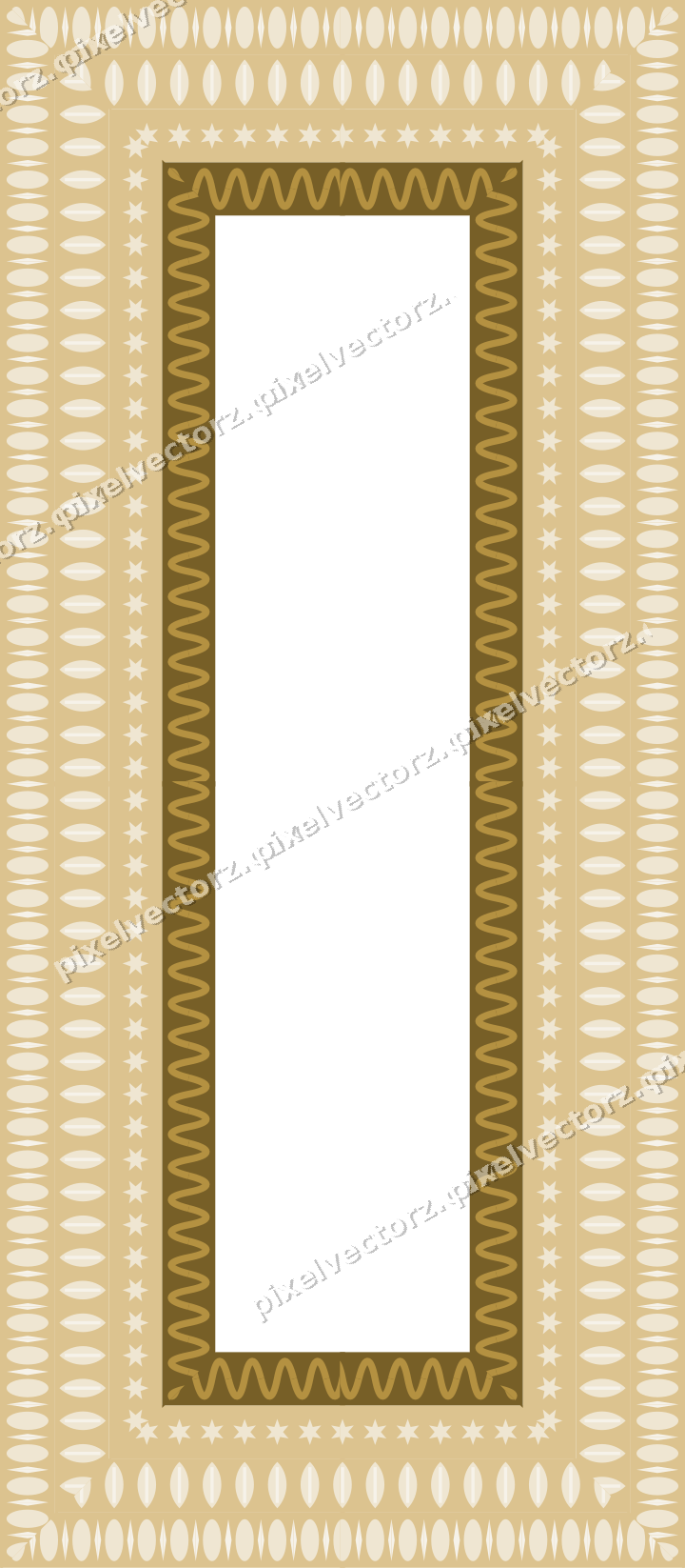 Decorative picture frame border in dark magenta with star band