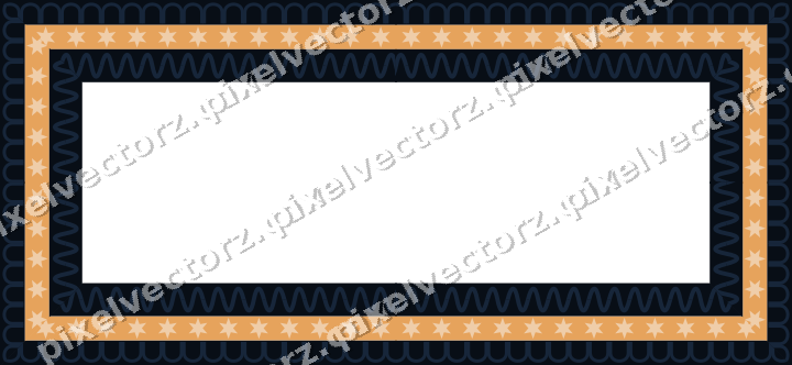 Decorative picture frame border in dark blue with arcade frieze