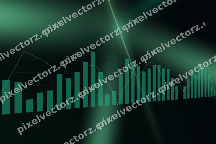 Leuchtender Neon Diagramm Hintergrund in Grün und Petrol