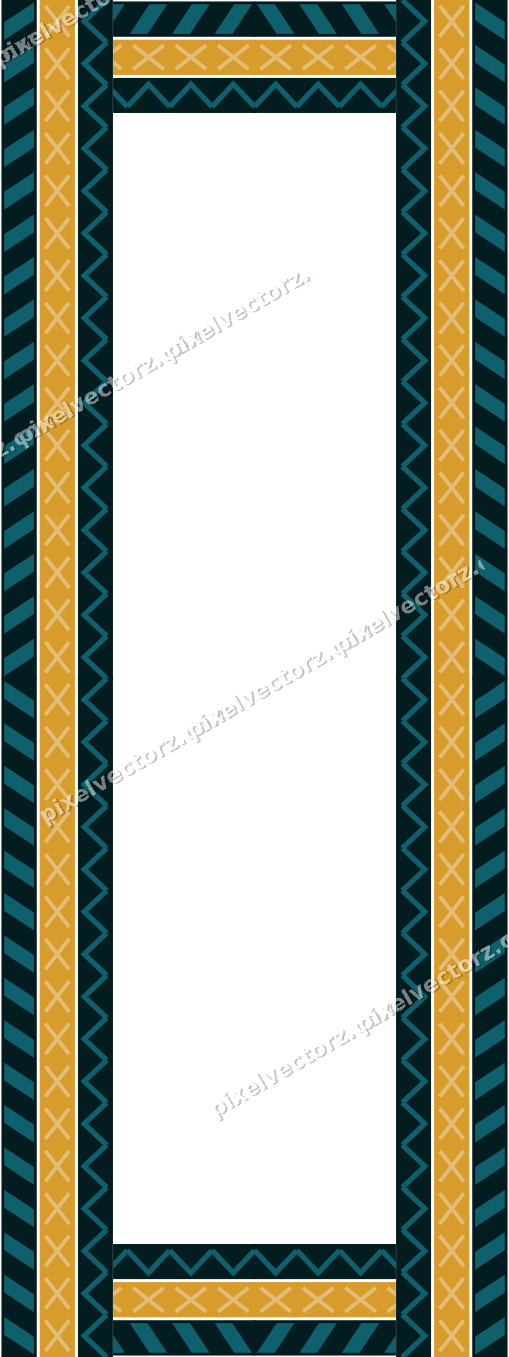 Decorative picture frame border in amber with diagonal band