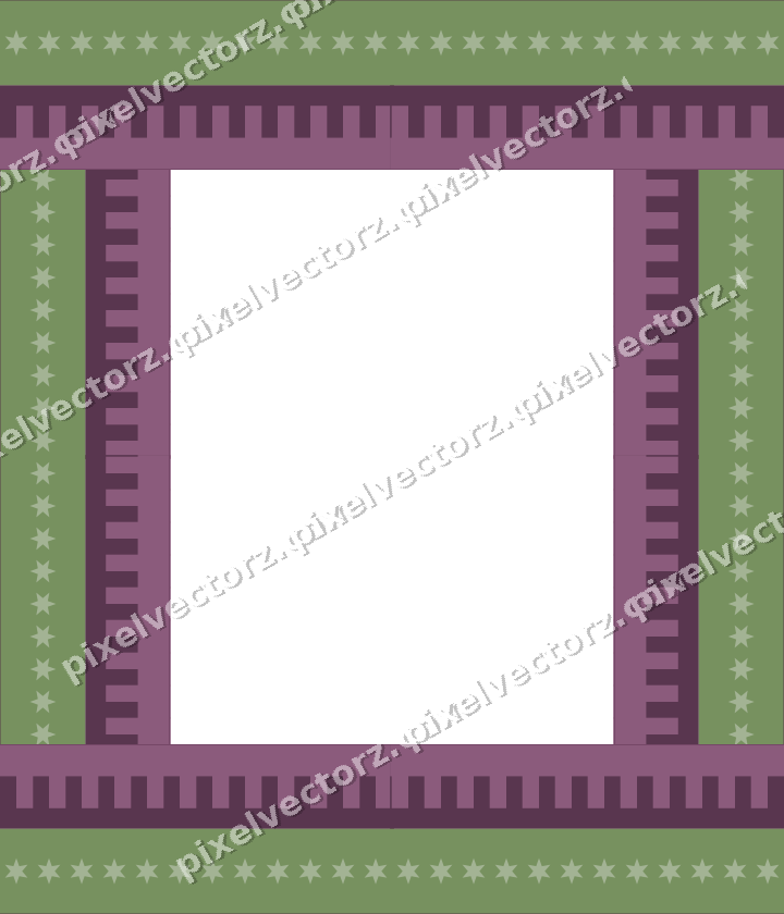 Decorative picture frame border in dark magenta with star band