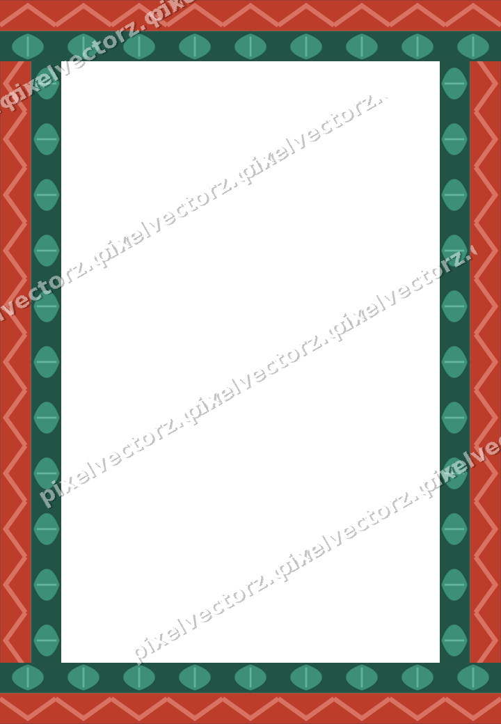 Decorative picture frame border in amber and green with zigzag
