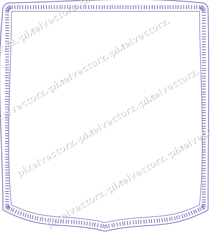Decorative line art frame in blue and cyan with label plaque