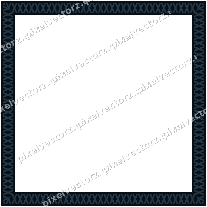 Decorative picture frame border in orange and cyan with cross band