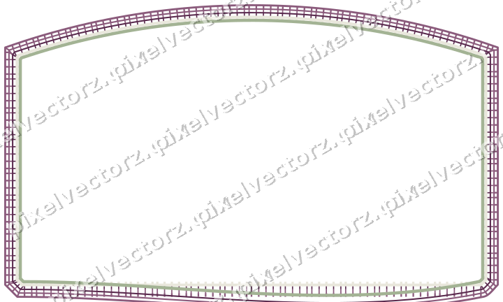 Decorative line art frame in dark magenta and lime with label plaque