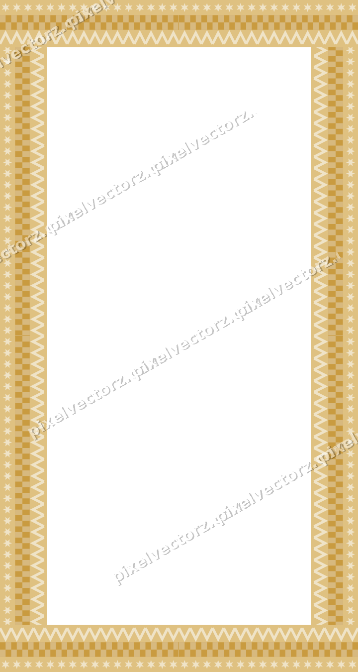Decorative picture frame border in dark pink and amber with star band