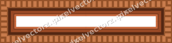 Decorative picture frame border in orange and blue with dentil