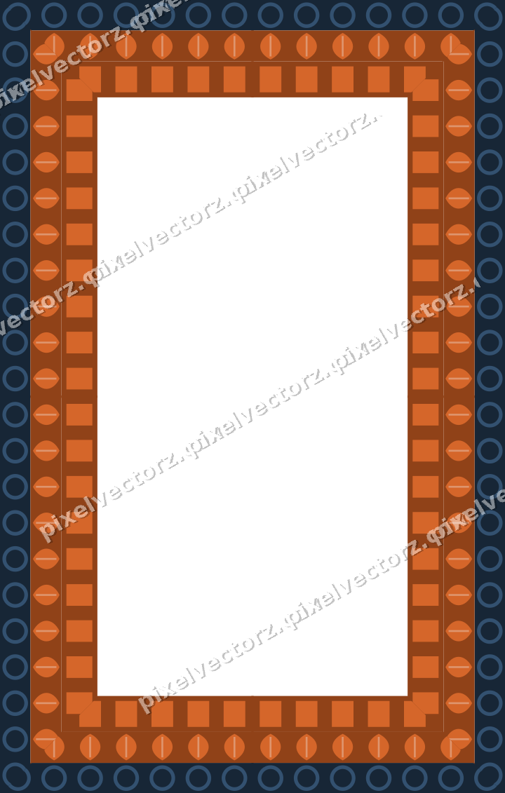 Decorative picture frame border in dark blue with leaf moulding