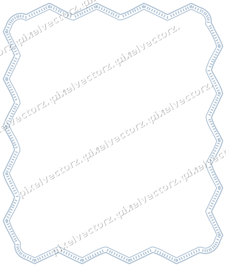 Decorative line art frame in purple and blue with label plaque