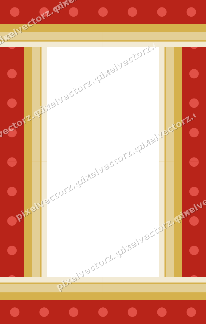 Decorative picture frame border in red and orange with dot row