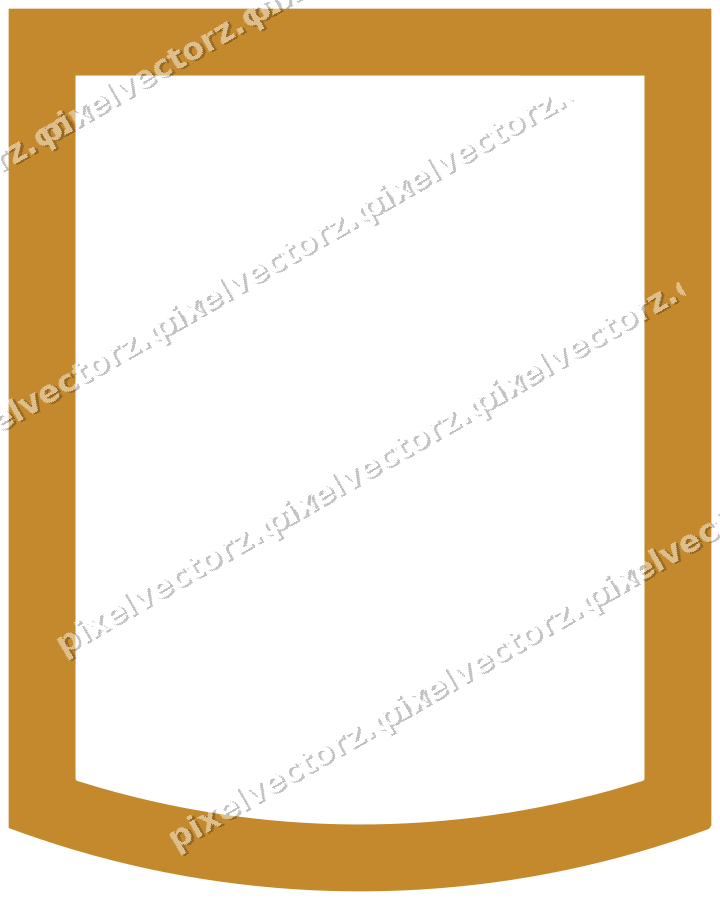 Decorative line art frame in amber and dark teal with label plaque