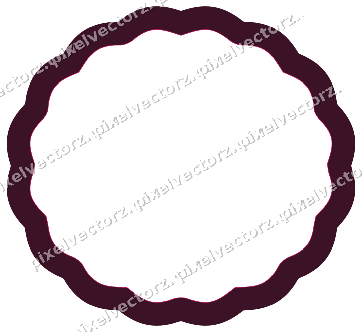 Decorative line art frame in lime and pink with oval