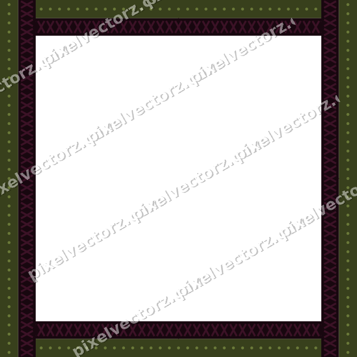 Decorative picture frame border in lime and pink with dot row