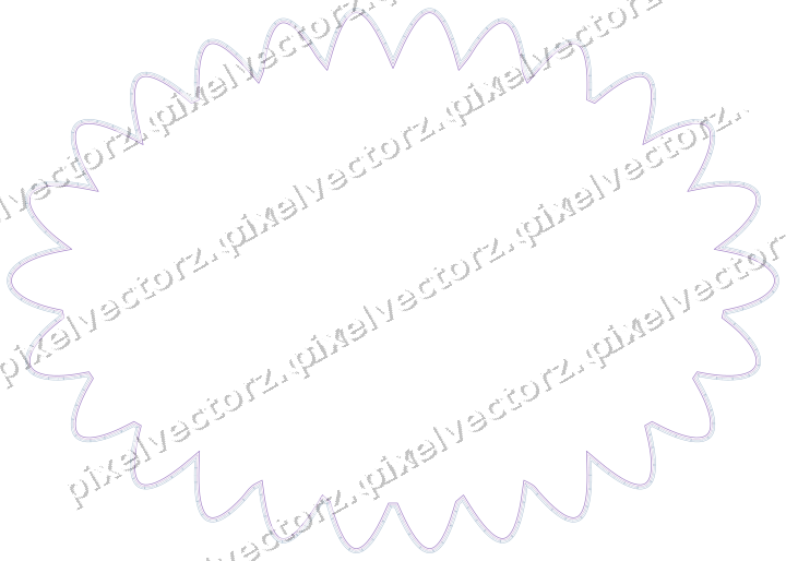 Decorative line art frame in purple and blue with oval
