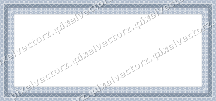 Decorative picture frame border in dark blue with arcade frieze