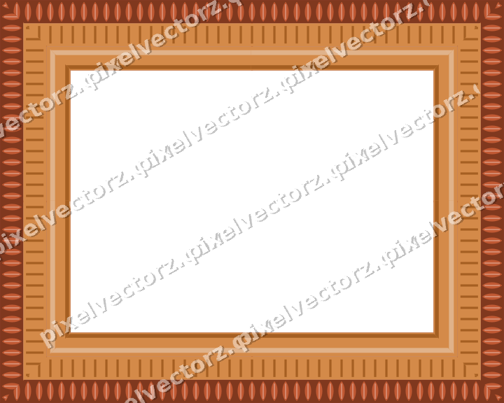 Decorative picture frame border in orange and amber with leaf moulding