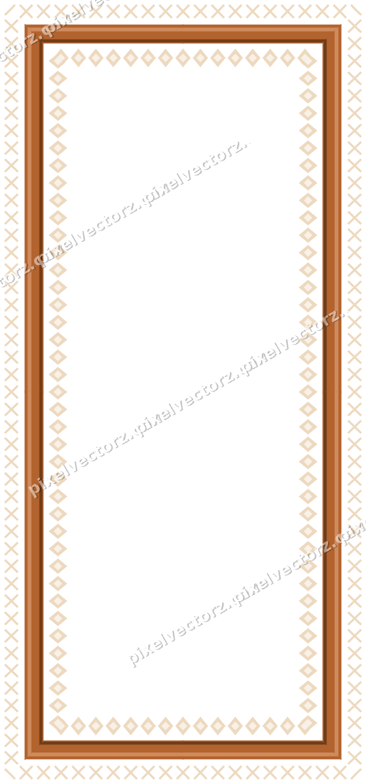 Decorative picture frame border in dark green with cross band