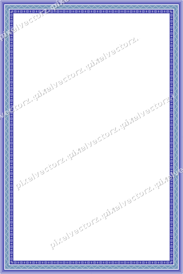 Decorative picture frame border in purple and blue with zigzag