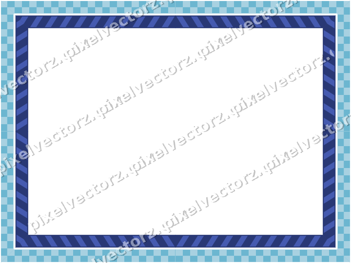 Decorative picture frame border in blue and cyan with diagonal band