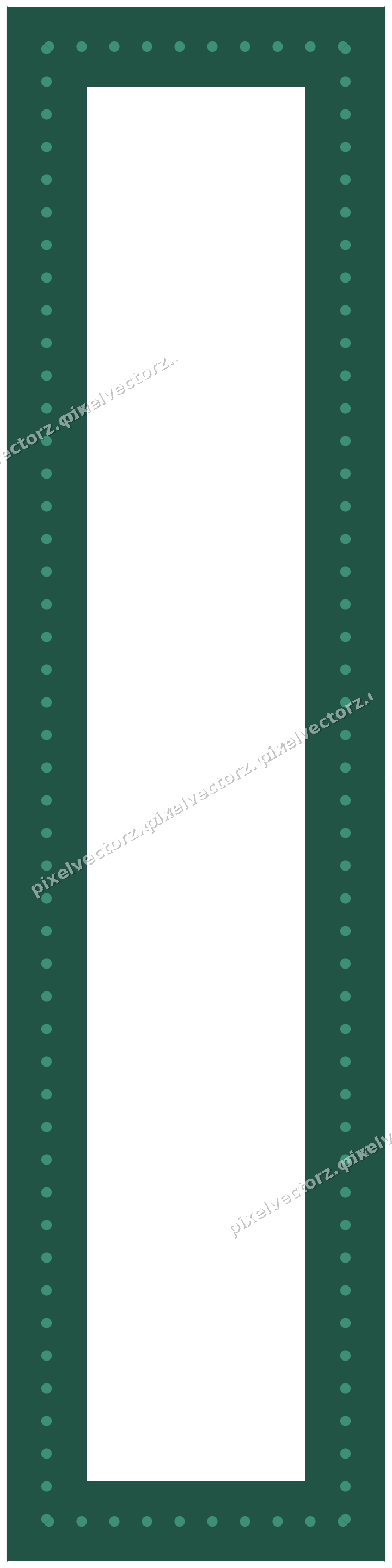 Decorative picture frame border in amber and green with dot row