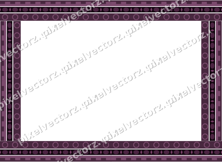 Decorative picture frame border in dark magenta with step band