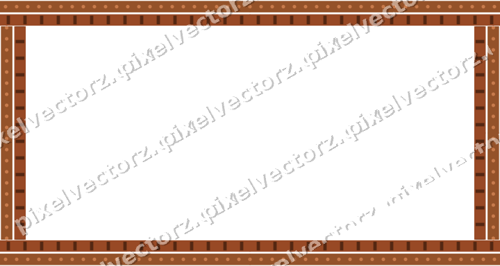 Decorative picture frame border in orange and blue with dot row