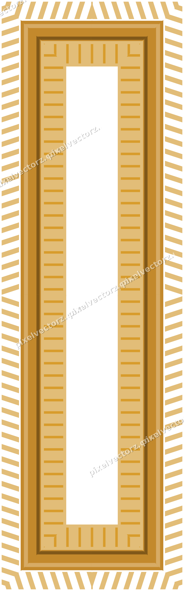 Decorative picture frame border in amber with diagonal band