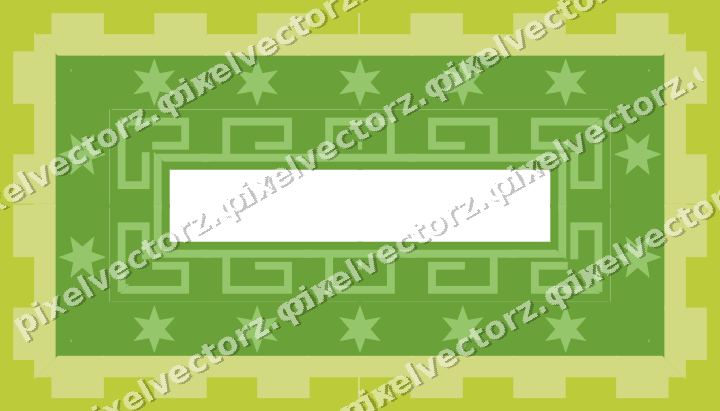 Decorative picture frame border in lime and yellow with step band