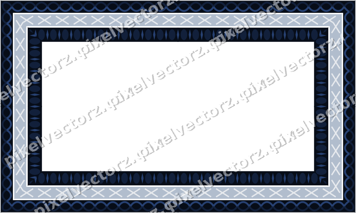 Decorative picture frame border in dark blue and white with guilloche