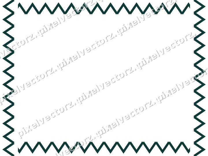 Decorative picture frame border in orange and teal with zigzag