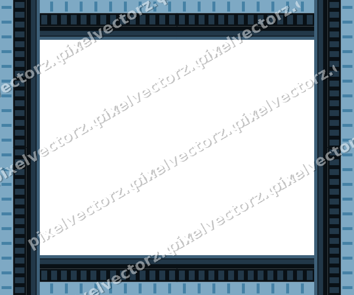 Decorative picture frame border in orange and cyan with dentil