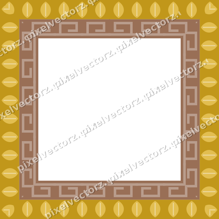 Decorative picture frame border in amber with leaf moulding
