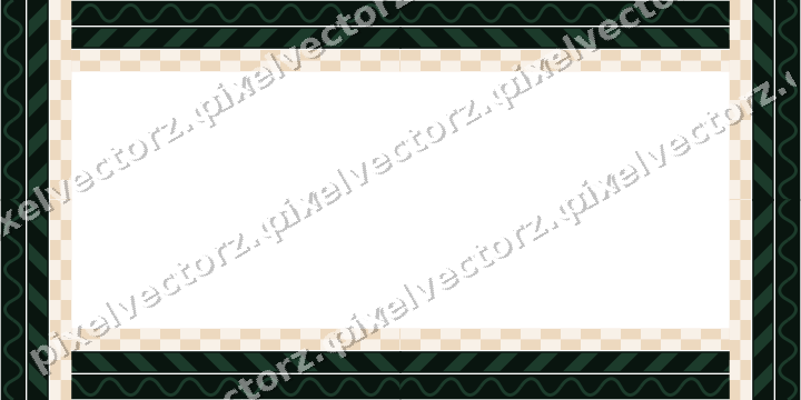 Decorative picture frame border in dark green with diagonal band