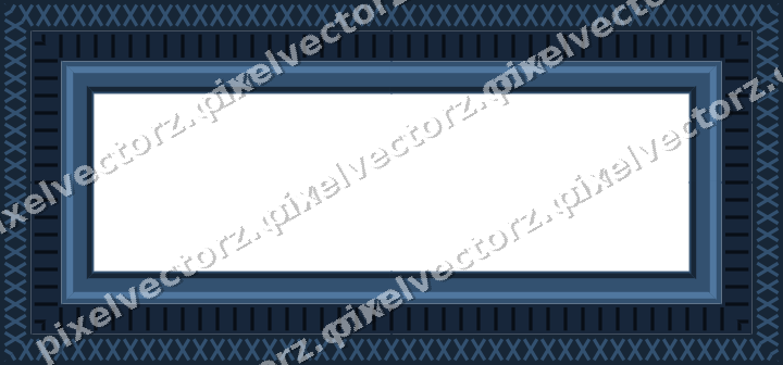 Decorative picture frame border in dark blue with cross band