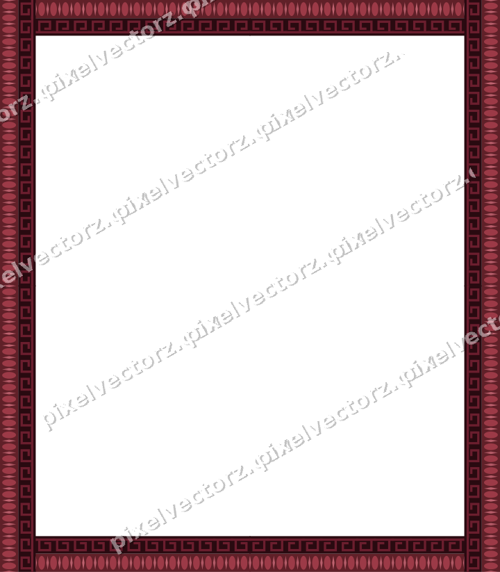 Decorative picture frame border in dark pink and red with egg and dart